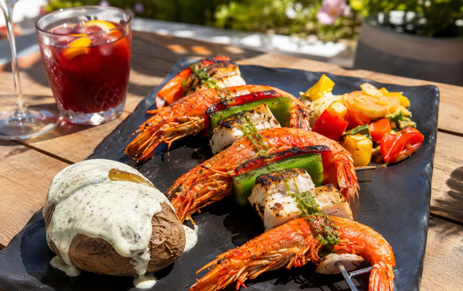 Brocheta de pescado